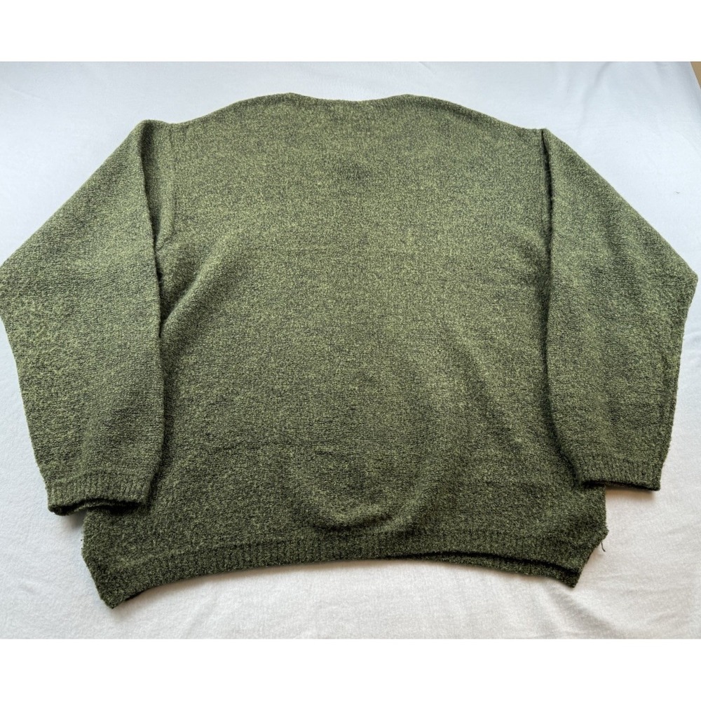 Fiesole Men's XL Green V Neck Sweater Italy Wool Blend - Picture 6 of 6